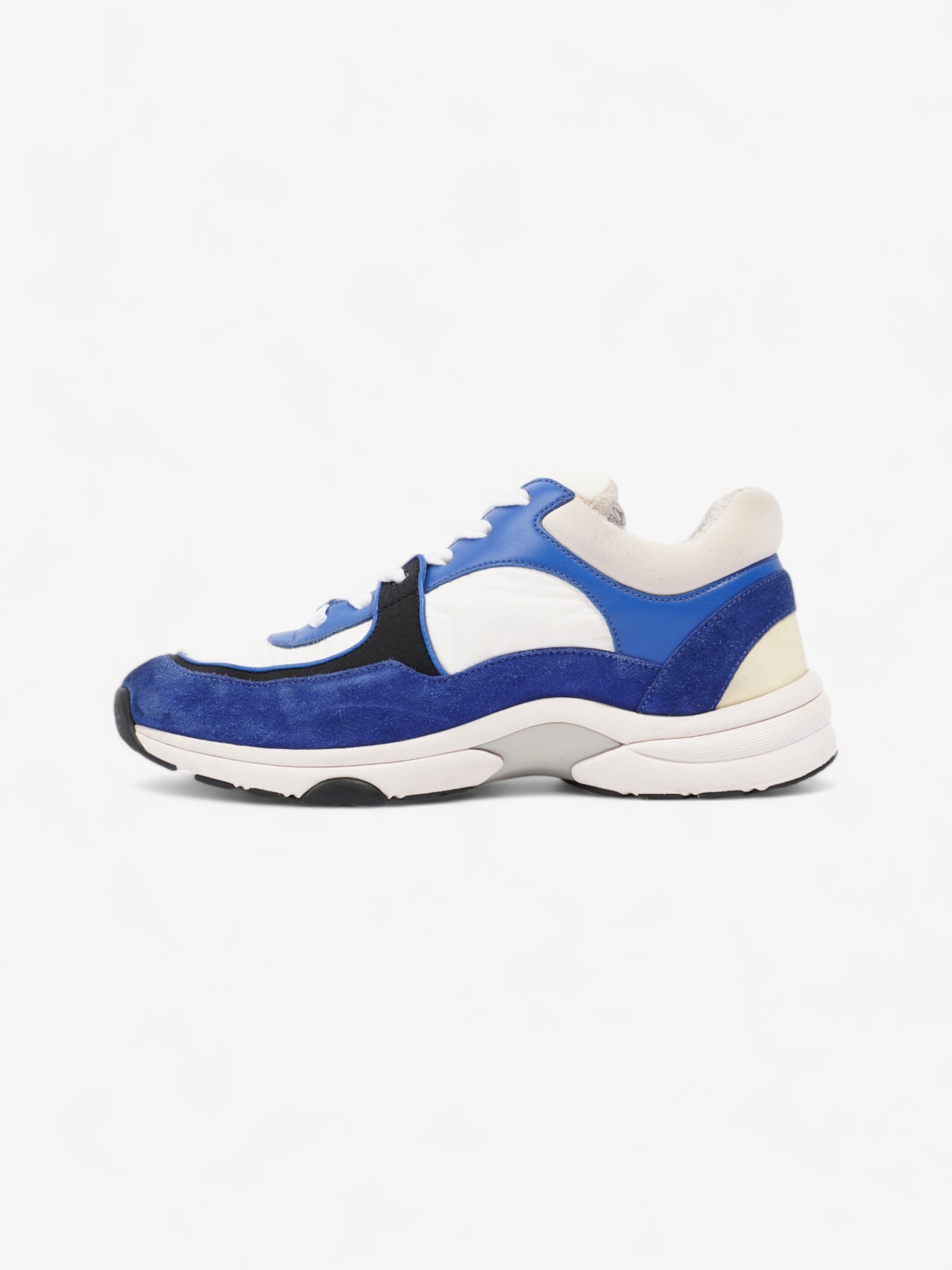 Chanel CC Runner White / Blue / Black Suede EU 37.5 UK 4.5