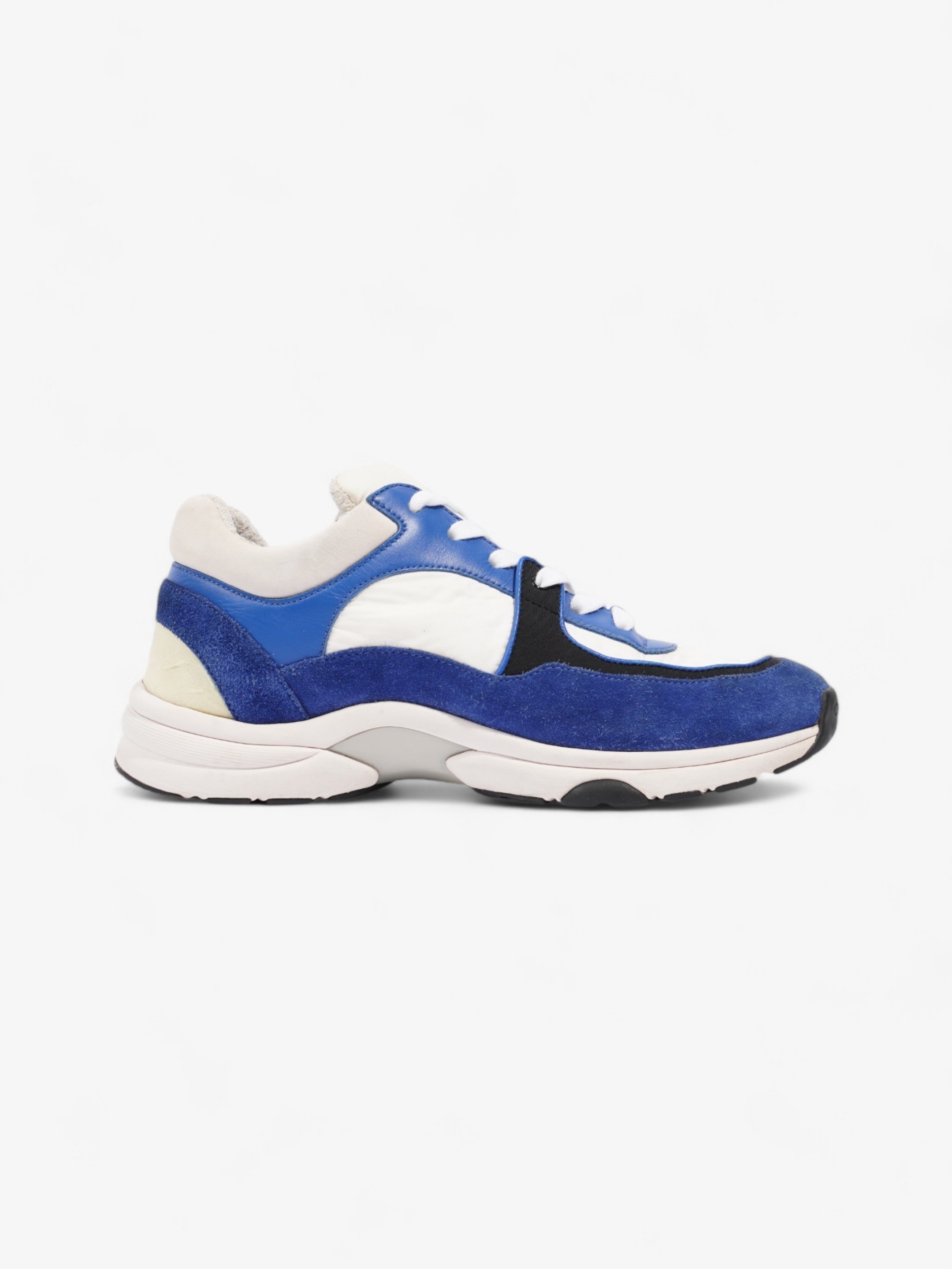 Chanel CC Runner White / Blue / Black Suede EU 37.5 UK 4.5