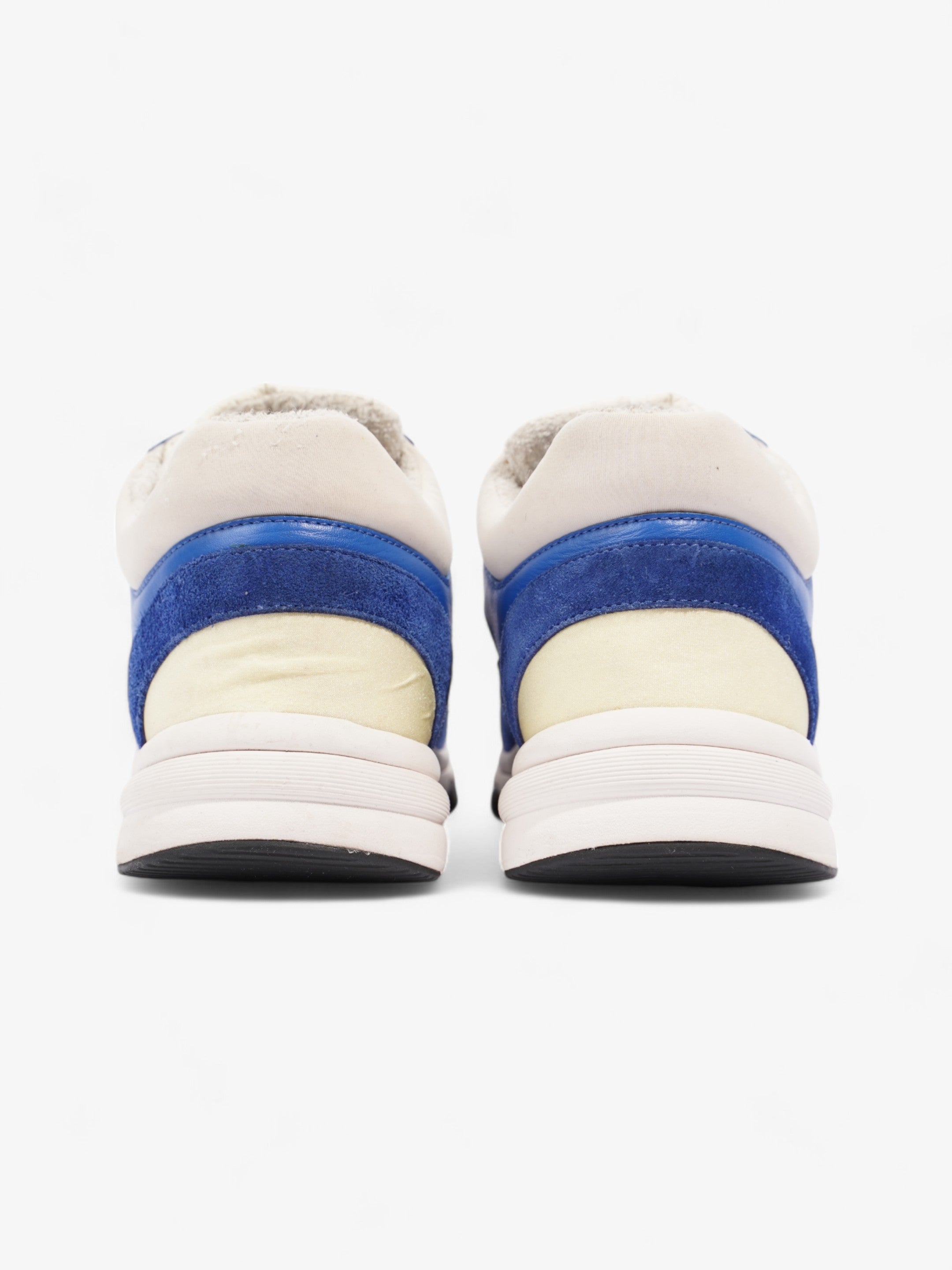 Chanel CC Runner White / Blue / Black Suede EU 37.5 UK 4.5