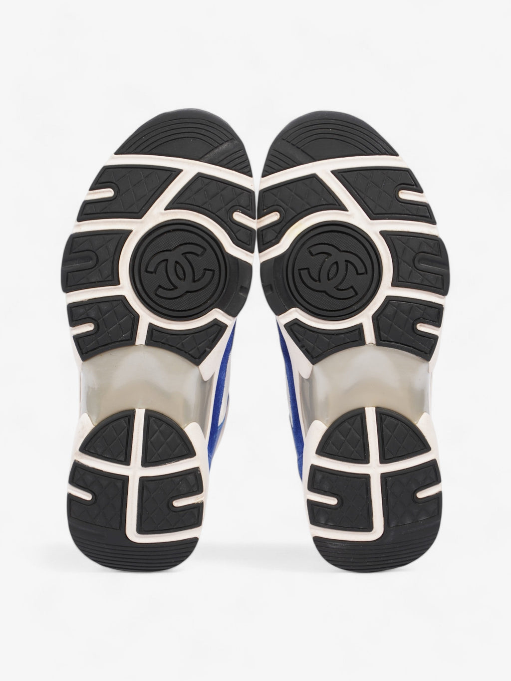Chanel CC Runner White / Blue / Black Suede EU 37.5 UK 4.5