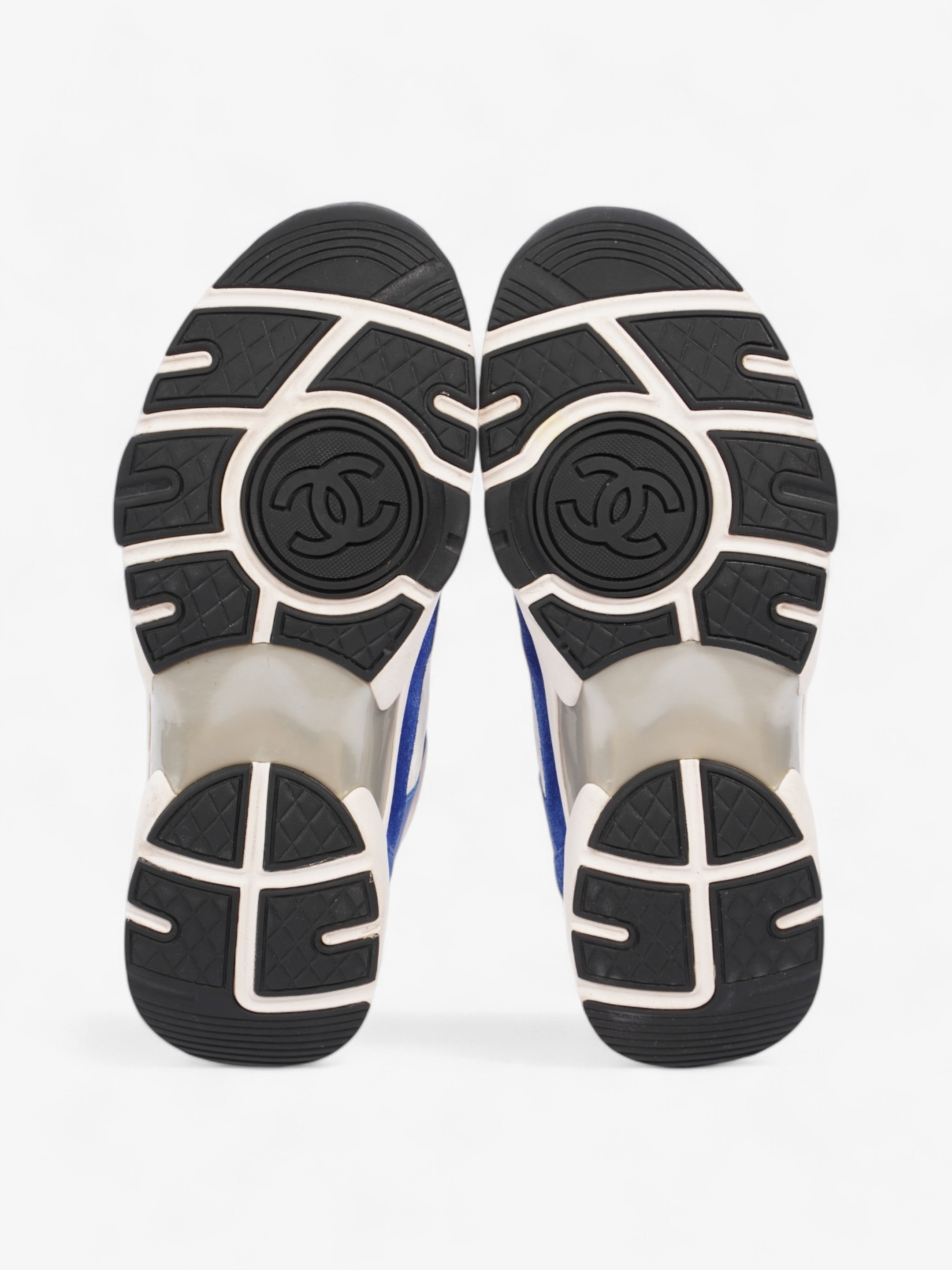 Chanel CC Runner White / Blue / Black Suede EU 37.5 UK 4.5
