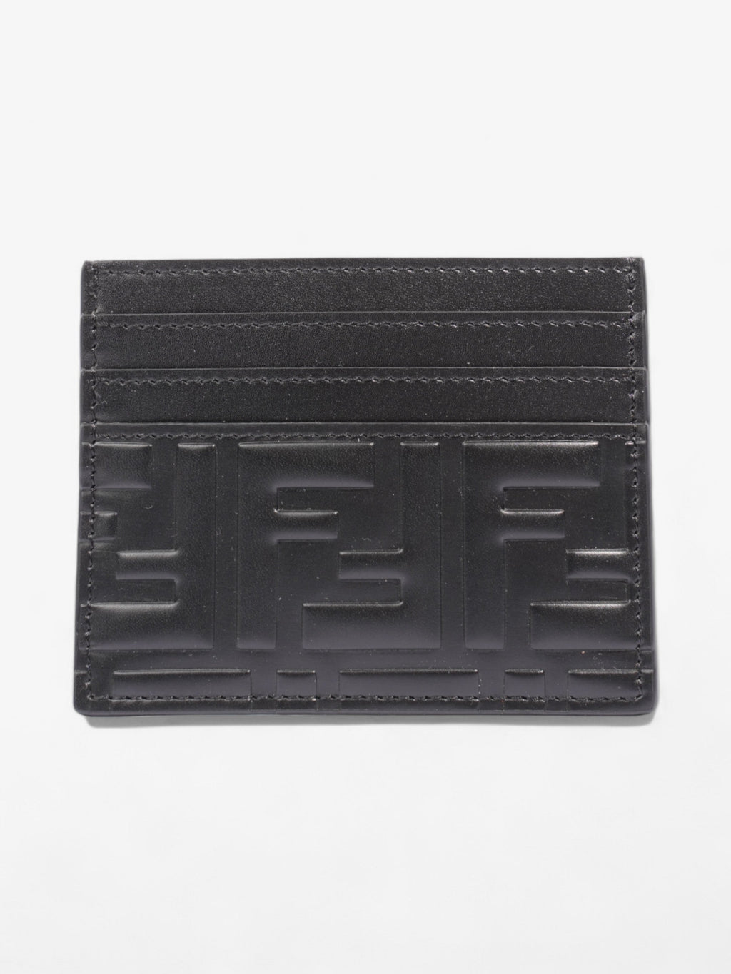 Fendi FF holder Black Leather