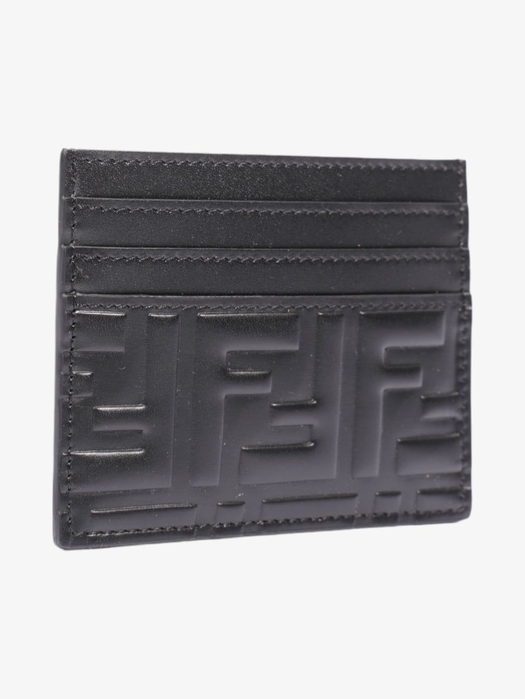 Fendi FF holder Black Leather
