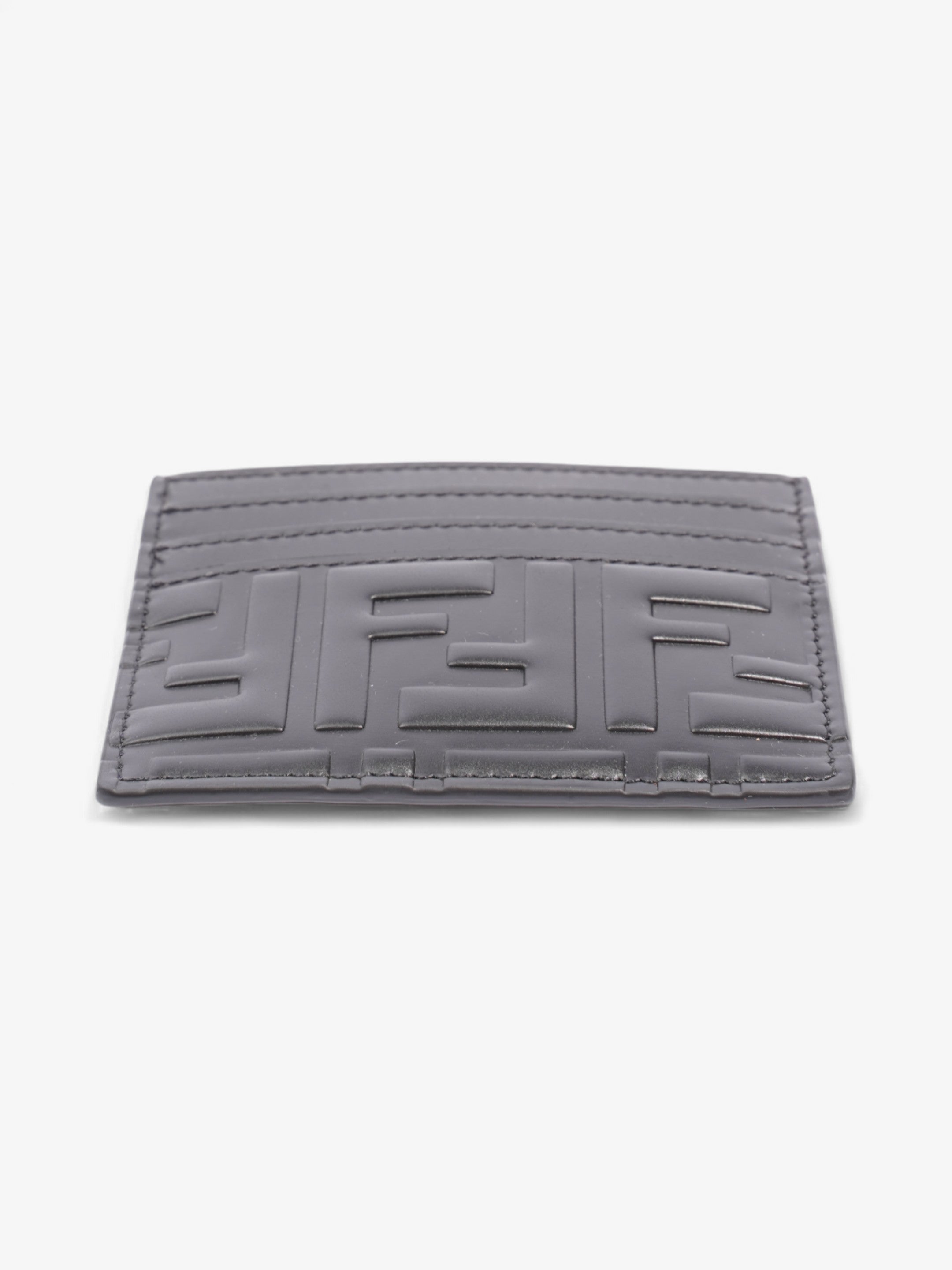 Fendi FF holder Black Leather