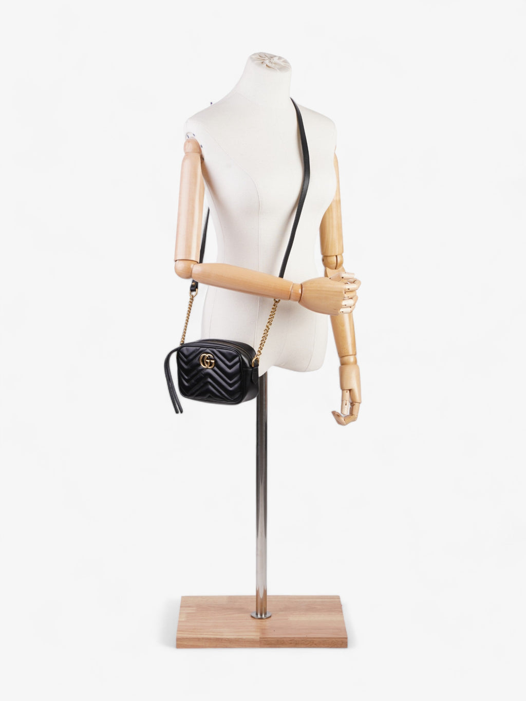 Gucci GG Marmont Black Matelasse Leather Mini