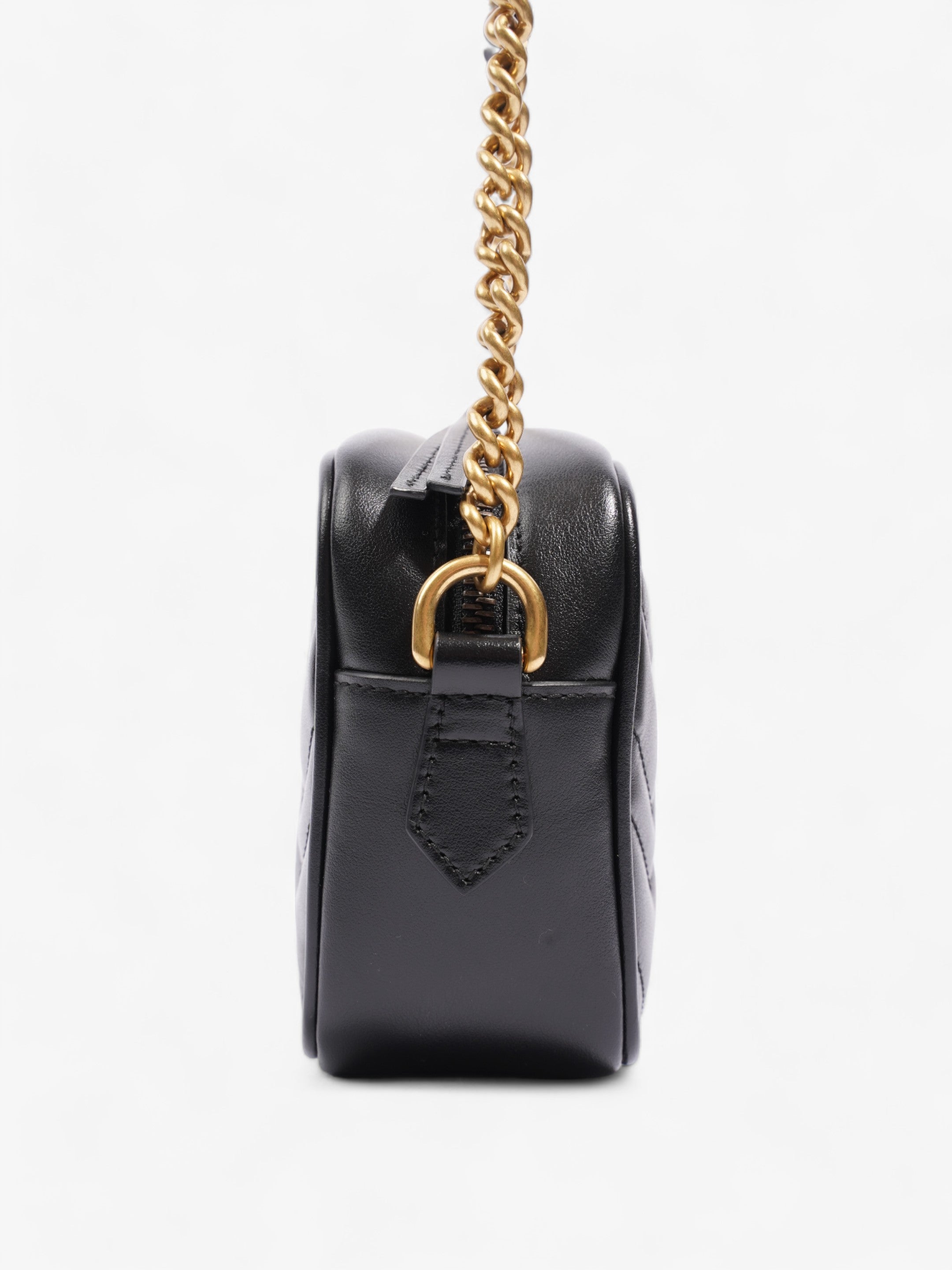 Gucci GG Marmont Black Matelasse Leather Mini