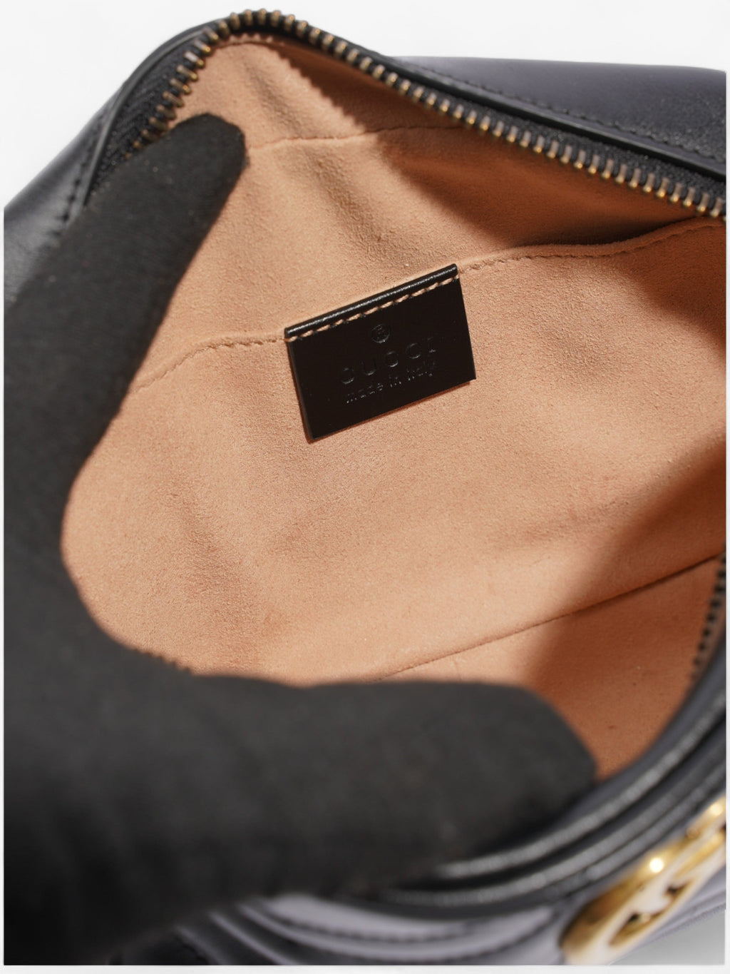 Gucci GG Marmont Black Matelasse Leather Mini