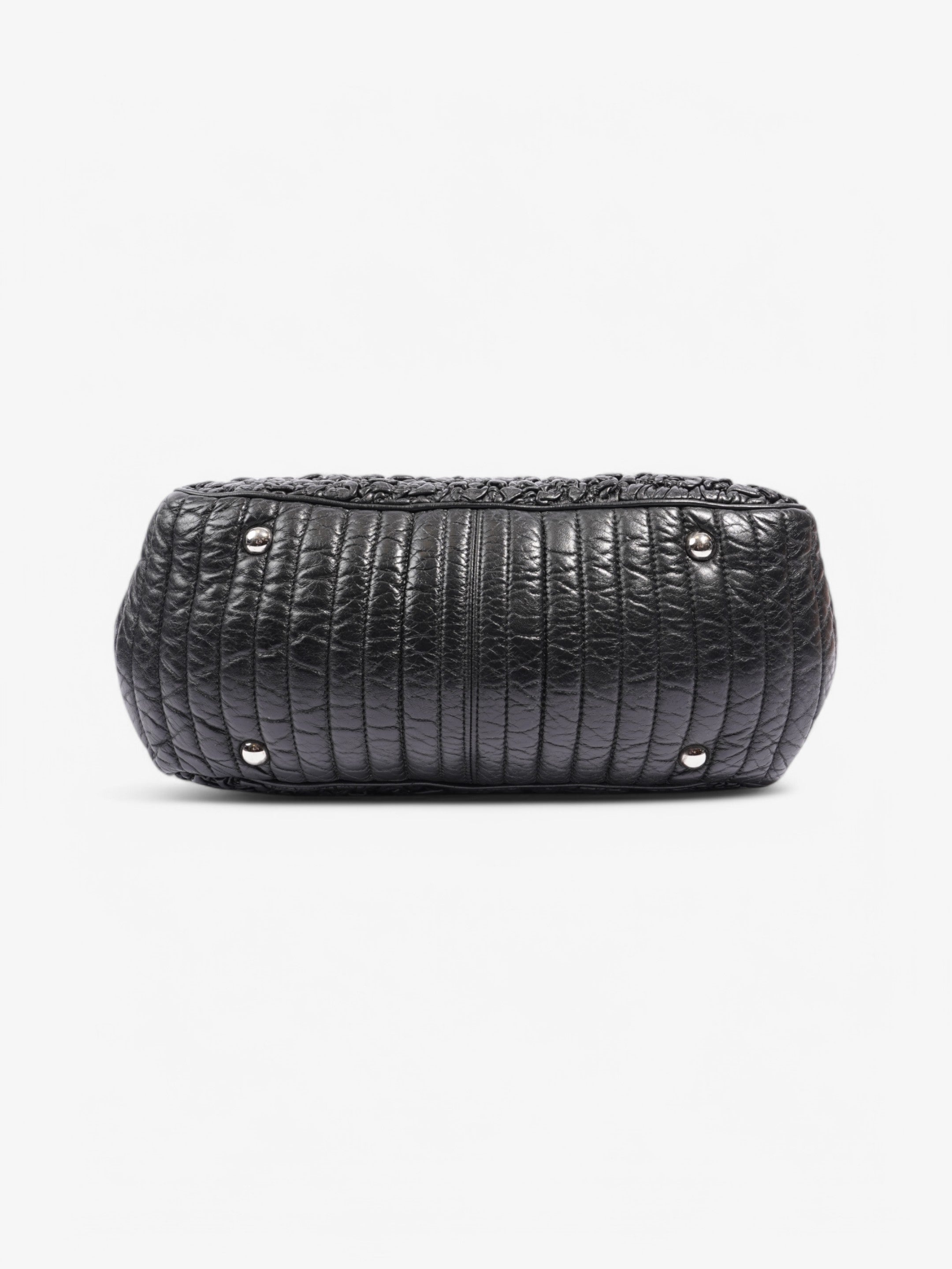 Chanel Astrakhan Shopping Bag Black Lambskin Leather