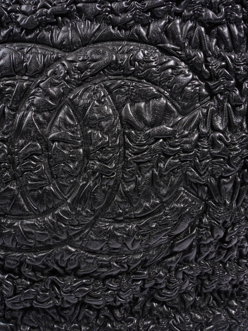 Chanel Astrakhan Shopping Bag Black Lambskin Leather