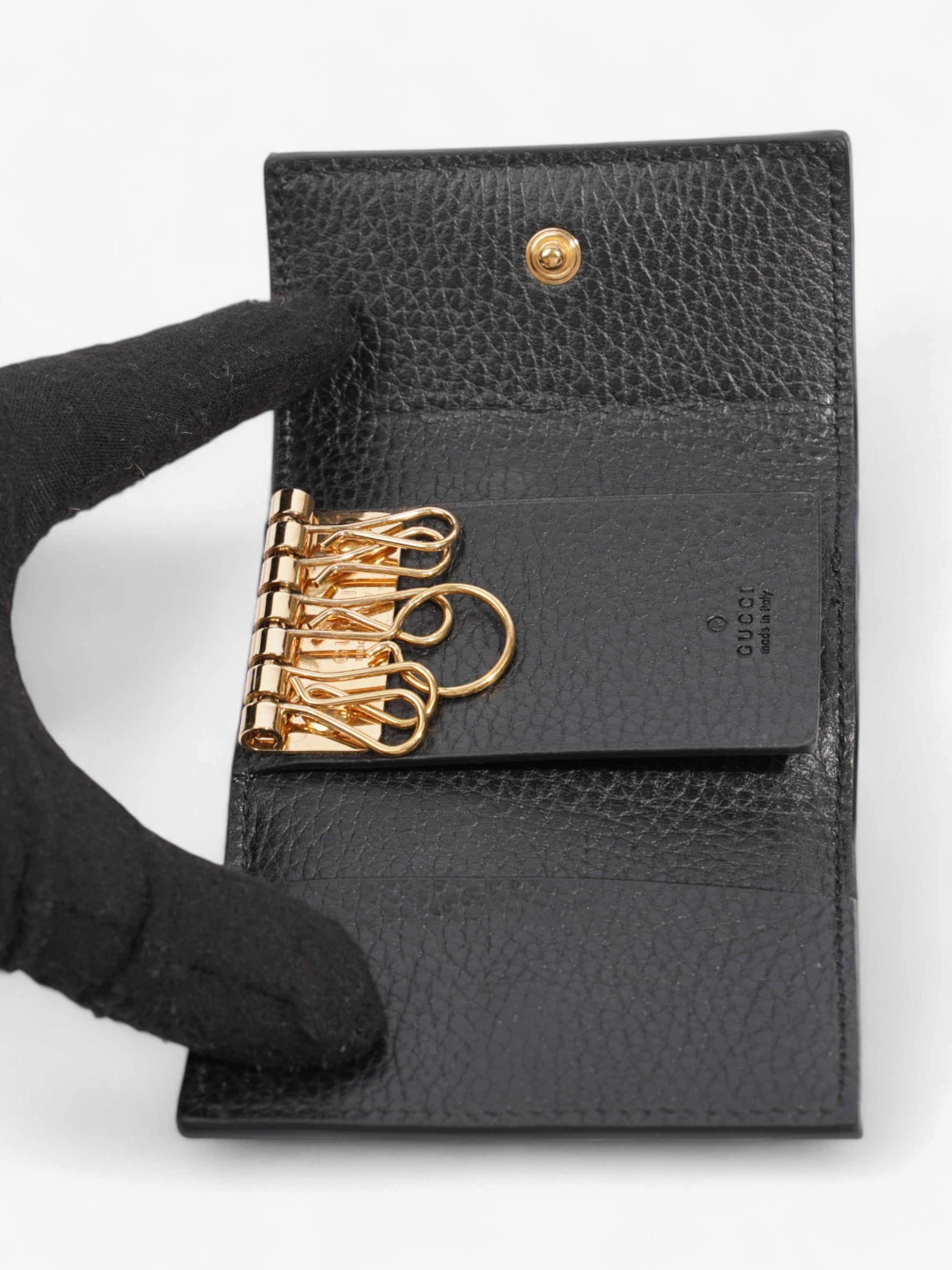 Gucci GG Marmont Key Case GG Supreme / Black Coated Canvas