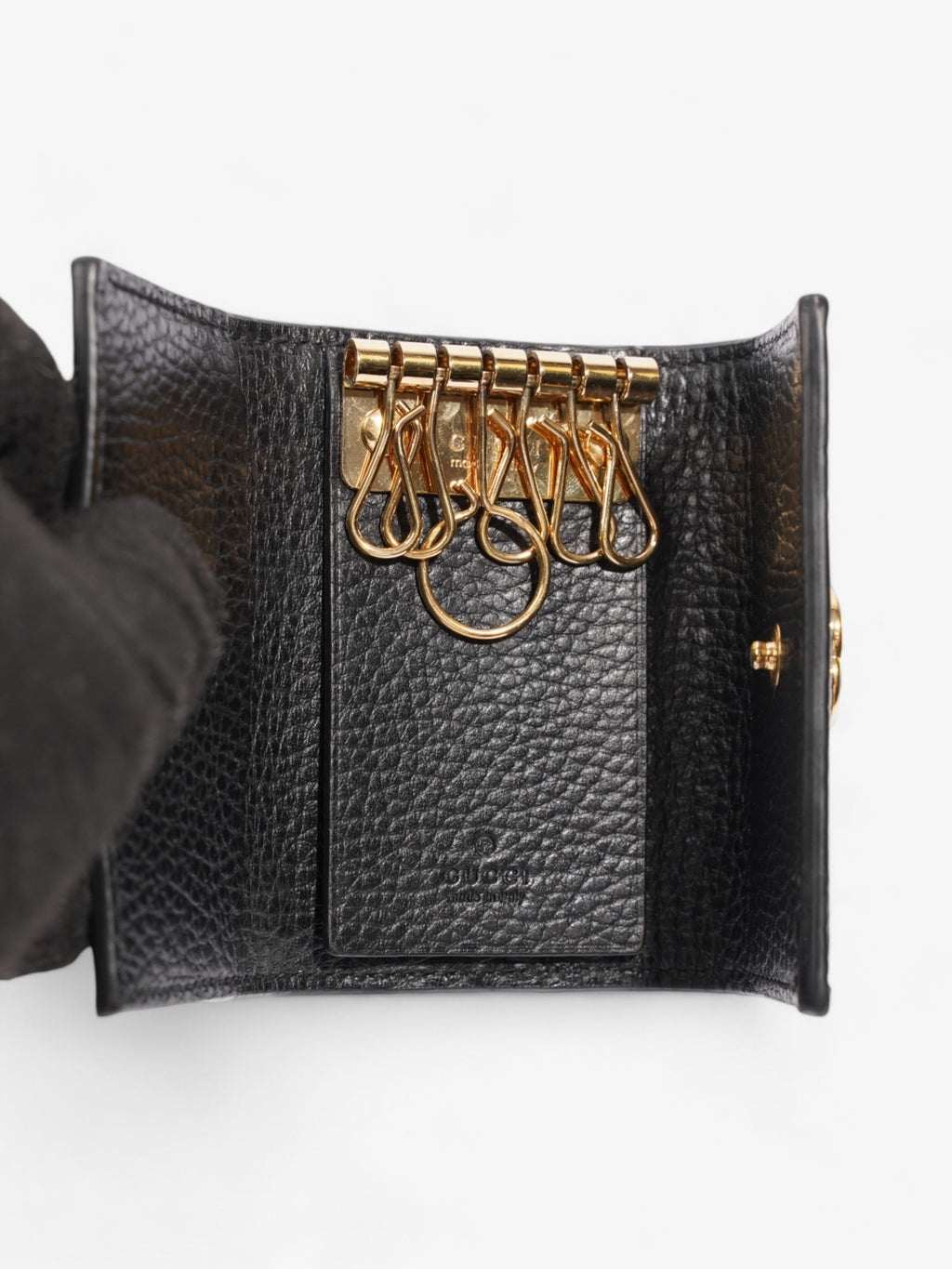 Gucci GG Marmont Key Case GG Supreme / Black Coated Canvas