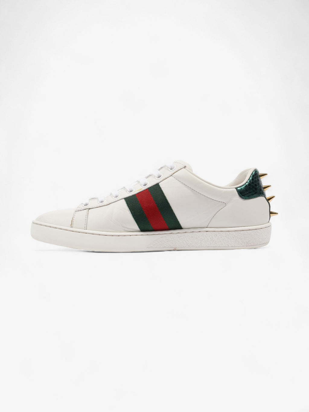 Gucci Ace Studded Sneakers White / Green / Red Leather EU 38 UK 5