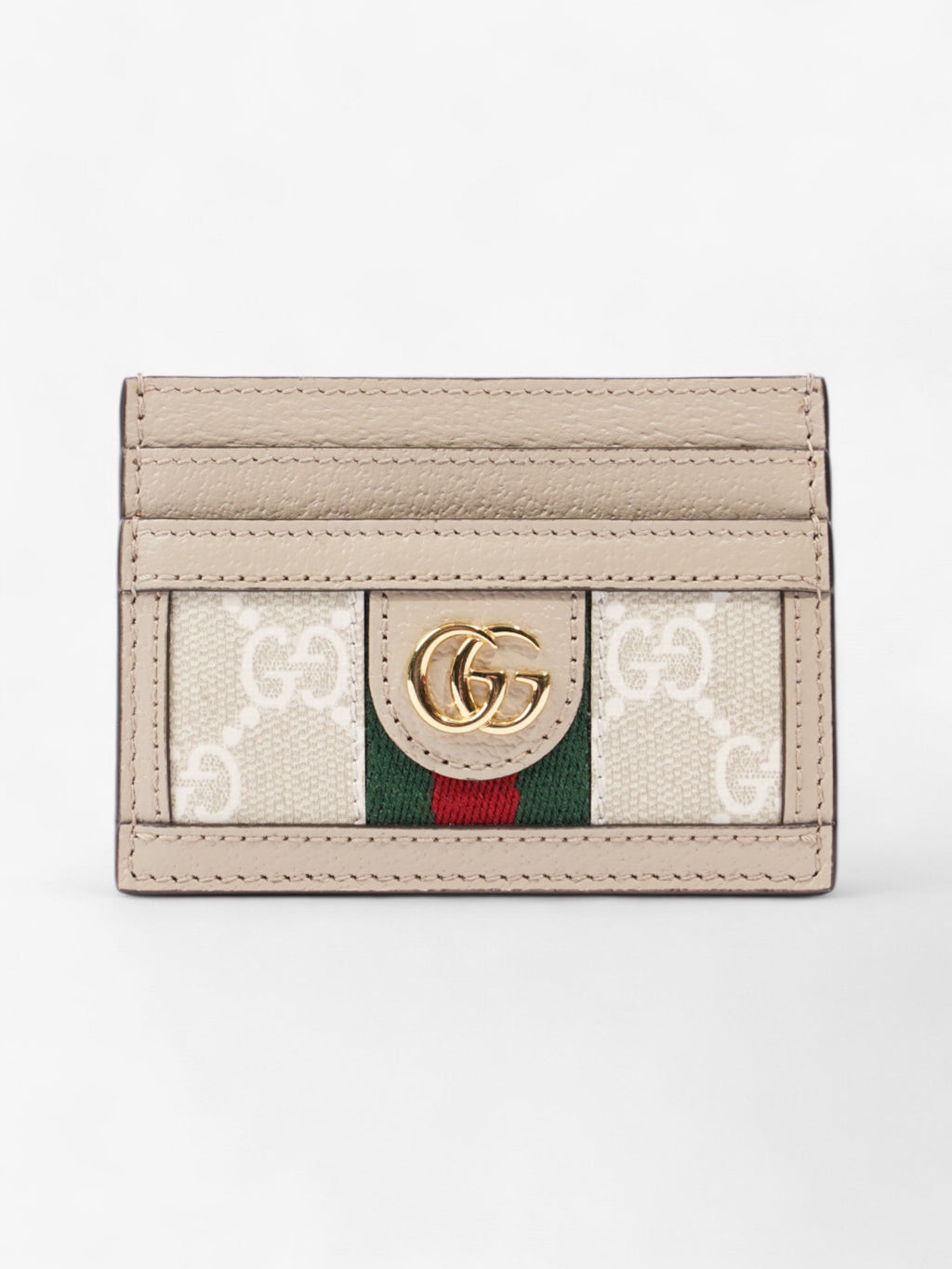 Gucci GG  Holder Taupe / Gold Canvas