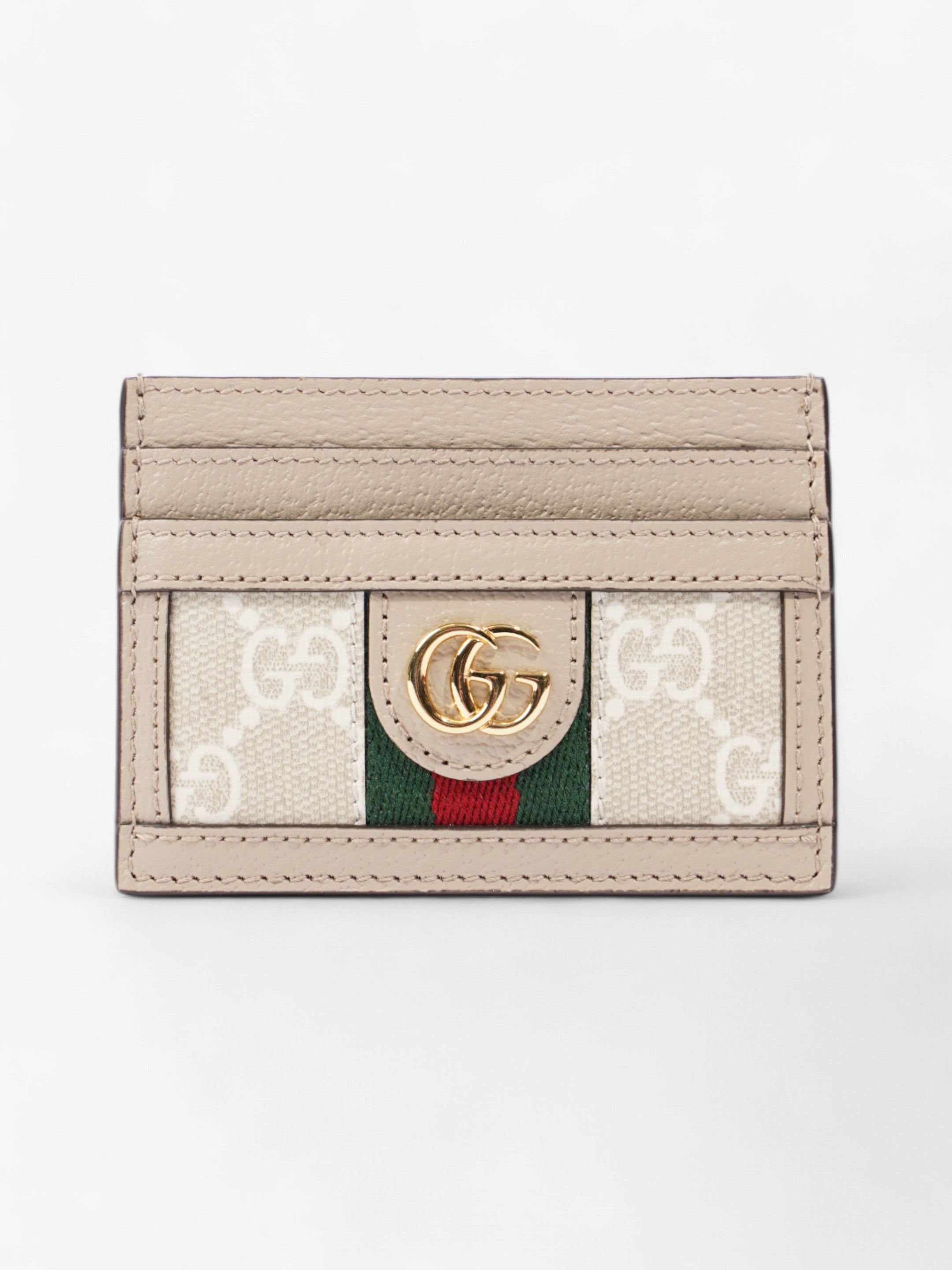 Gucci GG  Holder Taupe / Gold Canvas
