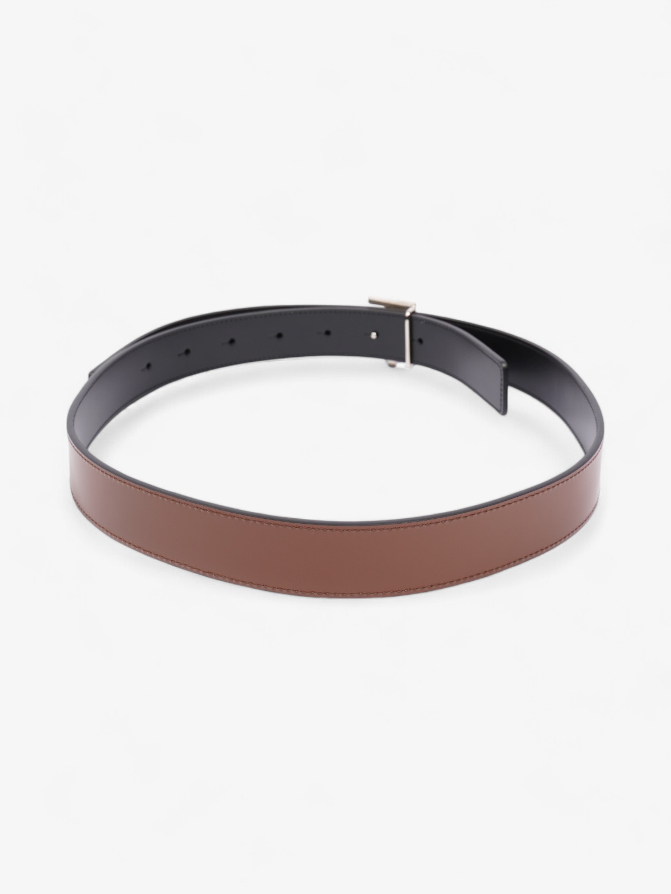 Burberry TB Reversible Belt Brown / Black Leather Small 62.5 - 77.5cm