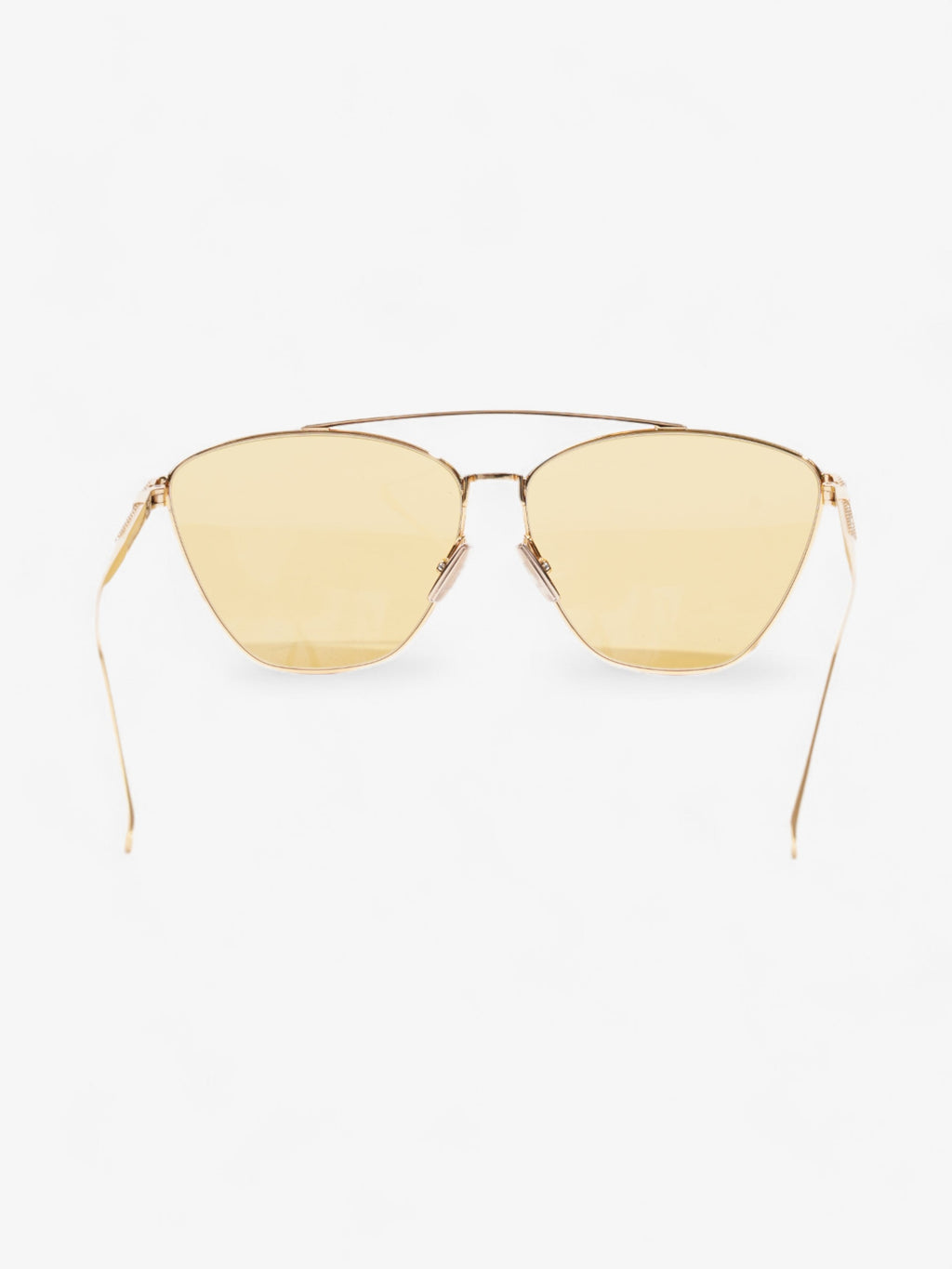 Fendi Baguette Aviator Sunglasses Gold / Yellow Acetate 145mm