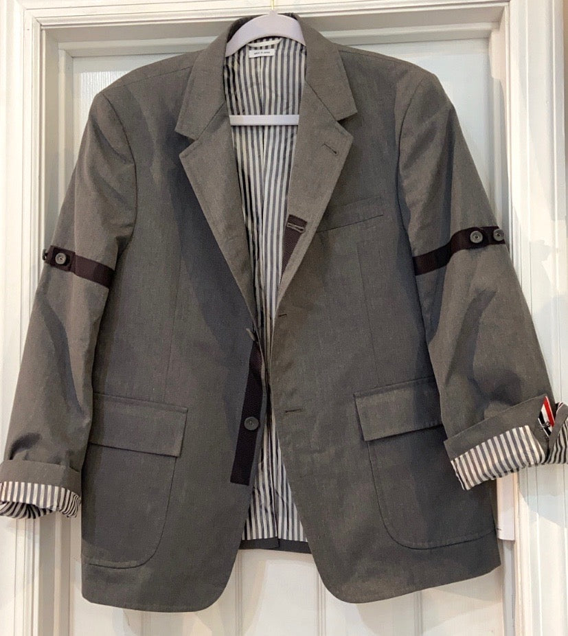 THOM BROWNE ARMBAND SINGLE BREASTED MEN'S BLAZER