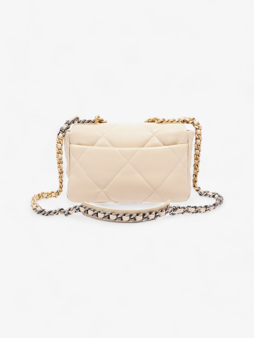 Chanel 19 Flap Beige Lambskin Leather Medium