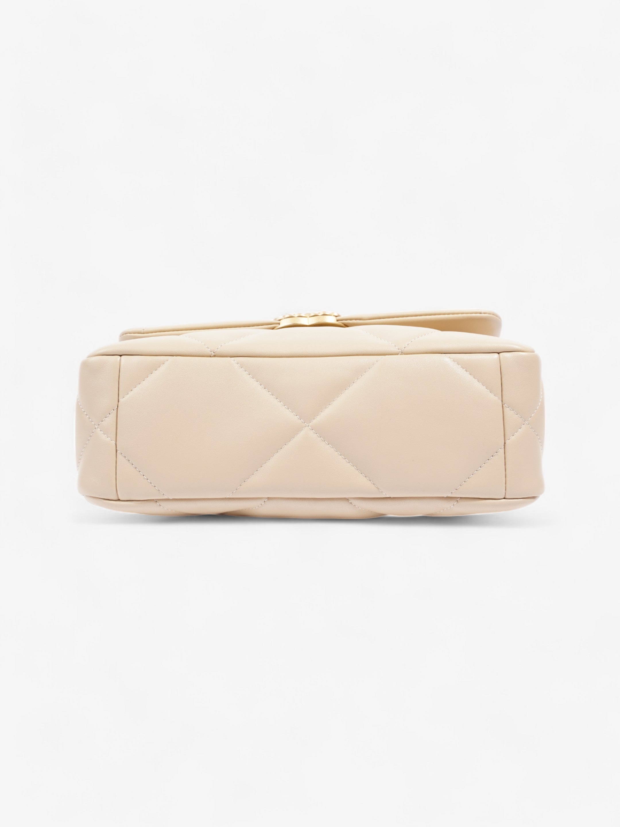 Chanel 19 Flap Beige Lambskin Leather Medium