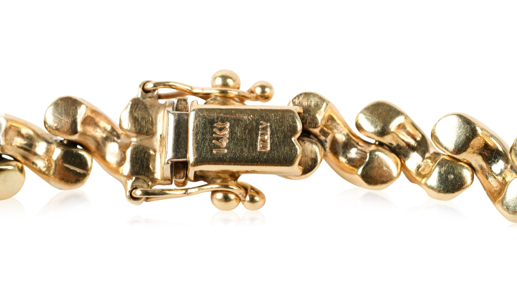TIFFANY & CO. SAN MARCO MACARONI LINK 14K YELLOW GOLD BRACELET