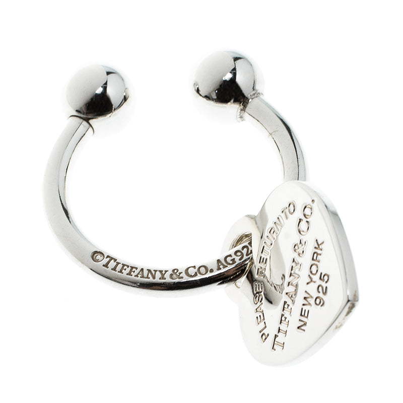 TIFFANY & CO. STERLING 925 RTT TAG LARGE KEY RING