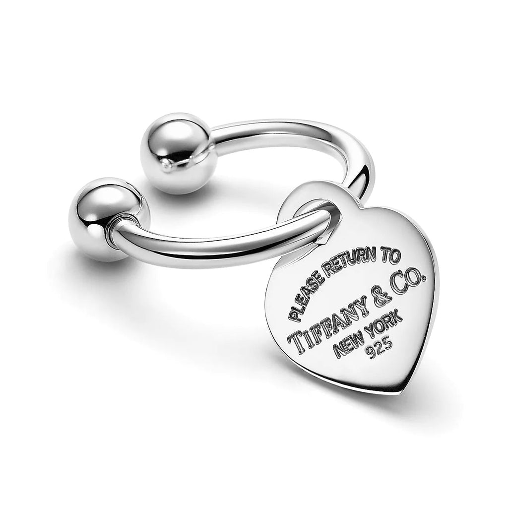 TIFFANY & CO. STERLING 925 RTT TAG LARGE KEY RING