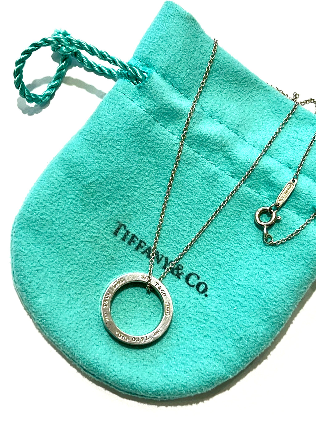 TIFFANY & CO. STERLING SILVER 1837® CIRCLE PENDANT NECKLACE