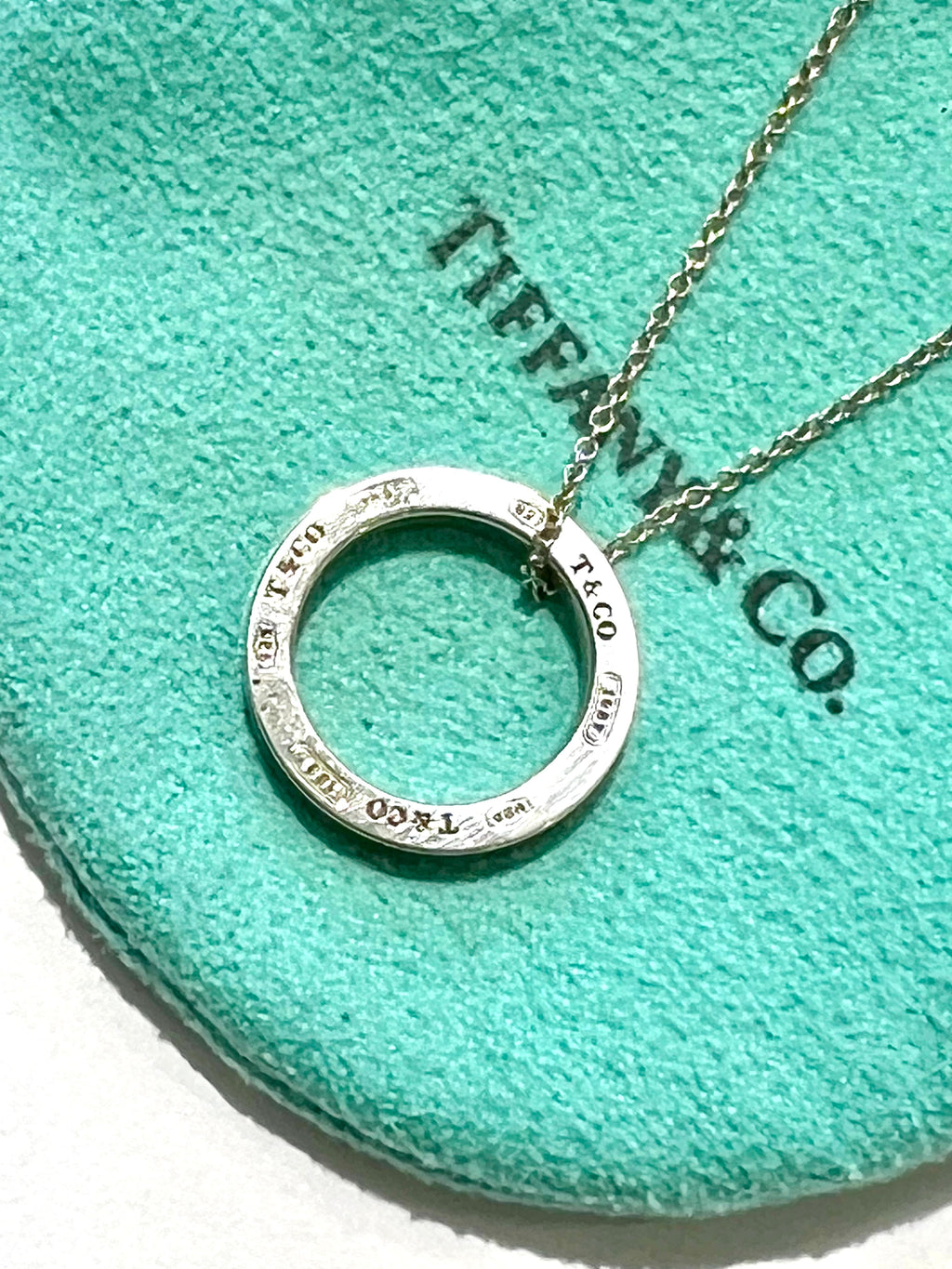 TIFFANY & CO. STERLING SILVER 1837® CIRCLE PENDANT NECKLACE