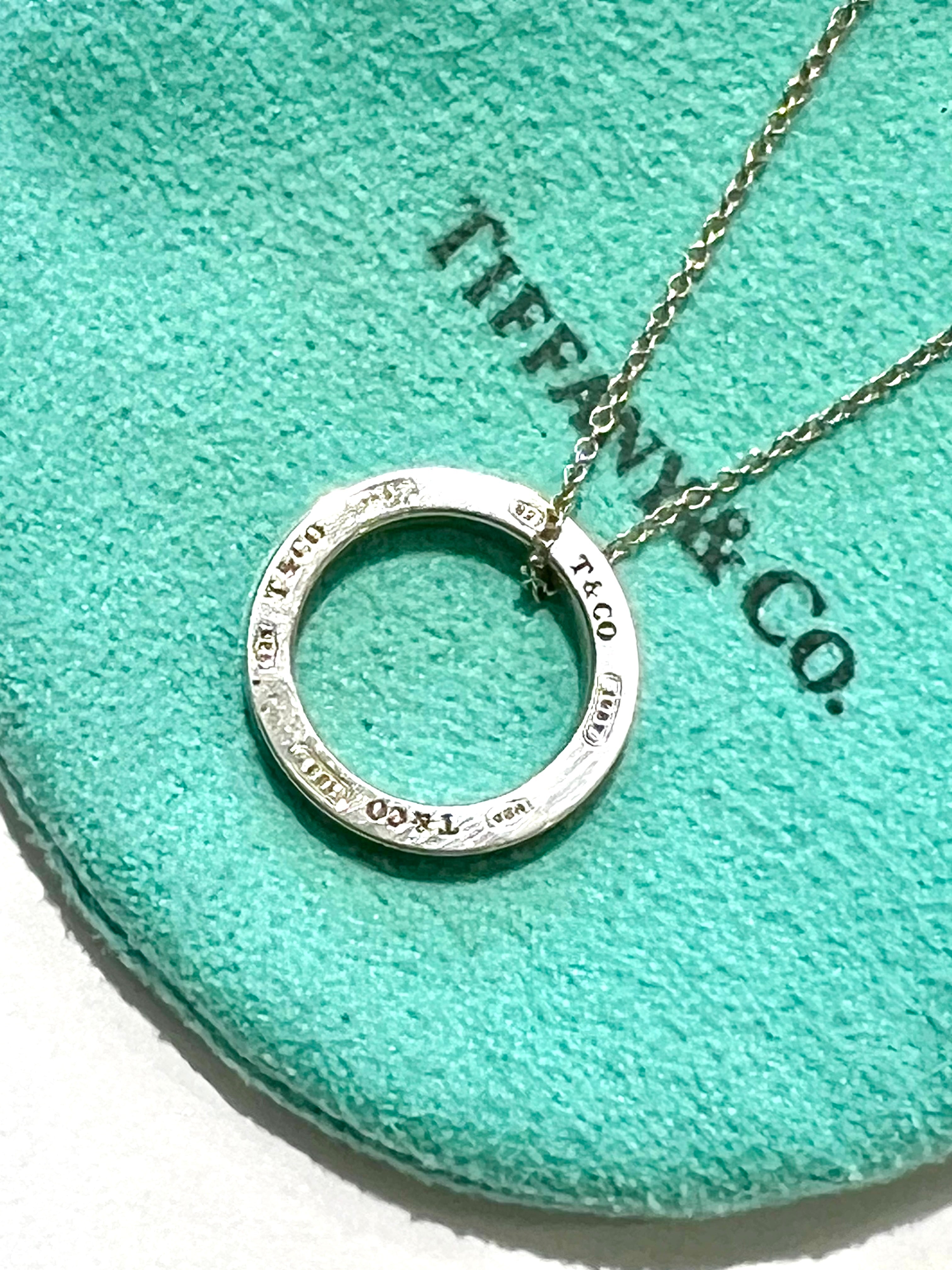TIFFANY & CO. STERLING SILVER 1837® CIRCLE PENDANT NECKLACE