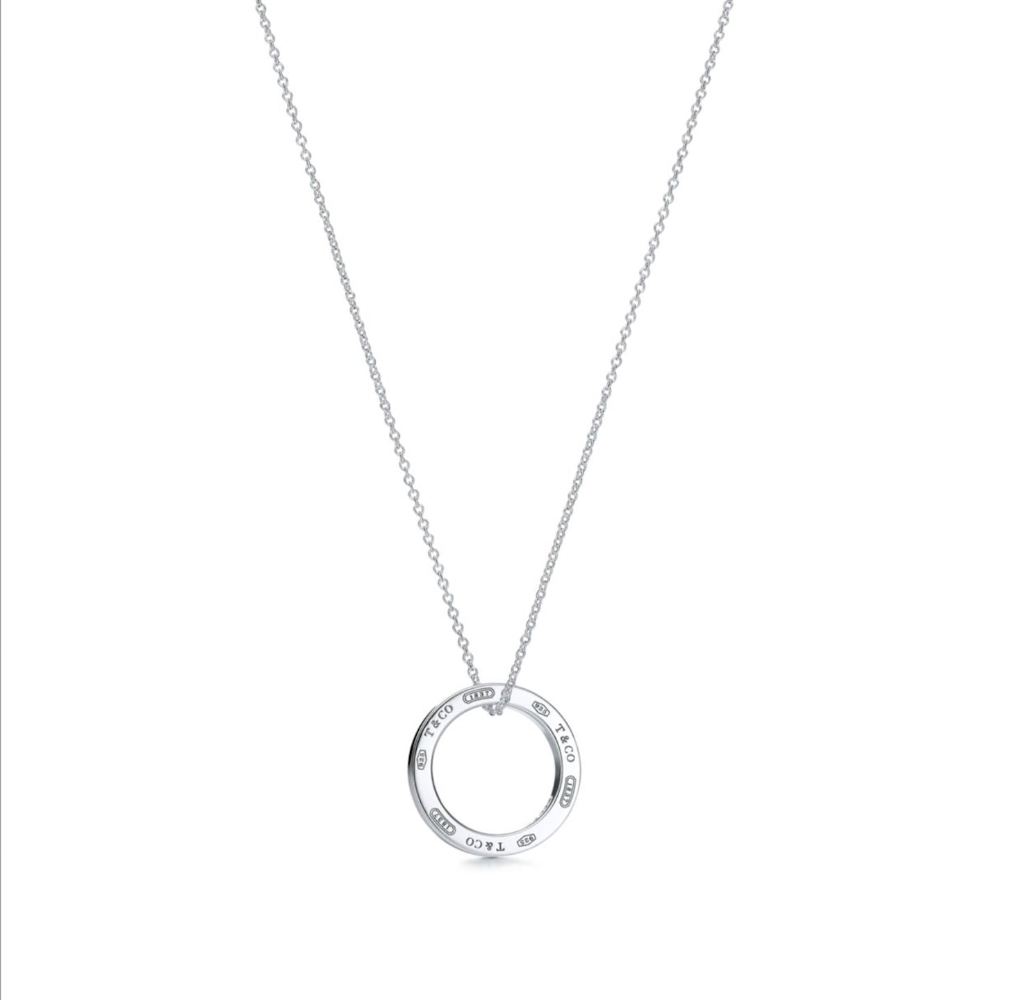 TIFFANY & CO. STERLING SILVER 1837® CIRCLE PENDANT NECKLACE