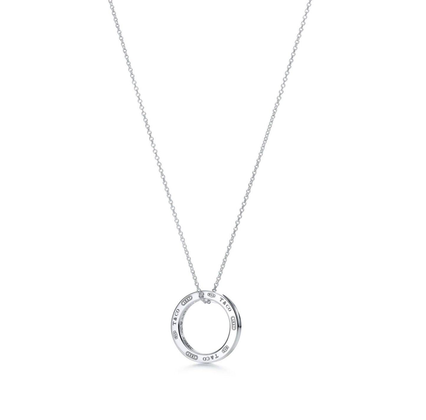 TIFFANY & CO. STERLING SILVER 1837® CIRCLE PENDANT NECKLACE