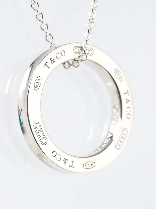 TIFFANY & CO. STERLING SILVER 1837® CIRCLE PENDANT NECKLACE