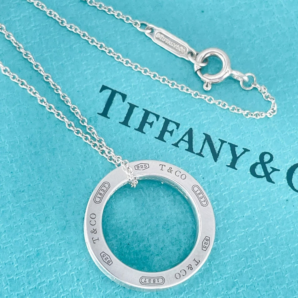 TIFFANY & CO. STERLING SILVER 1837® CIRCLE PENDANT NECKLACE