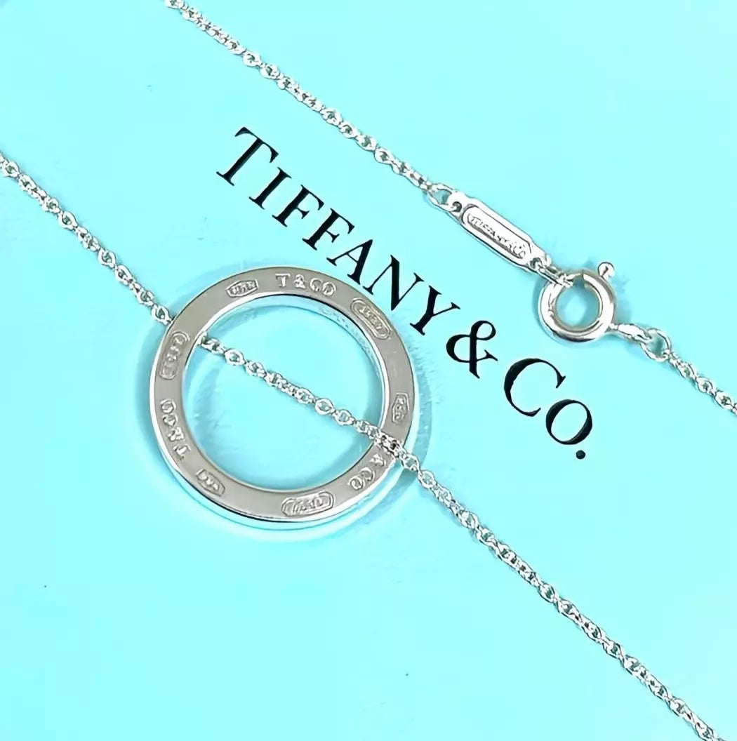 TIFFANY & CO. STERLING SILVER 1837® CIRCLE PENDANT NECKLACE