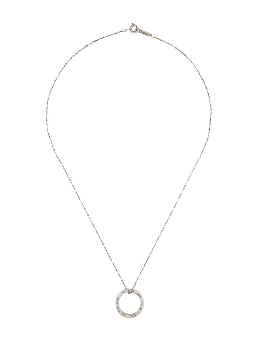 TIFFANY & CO. STERLING SILVER 1837® CIRCLE PENDANT NECKLACE