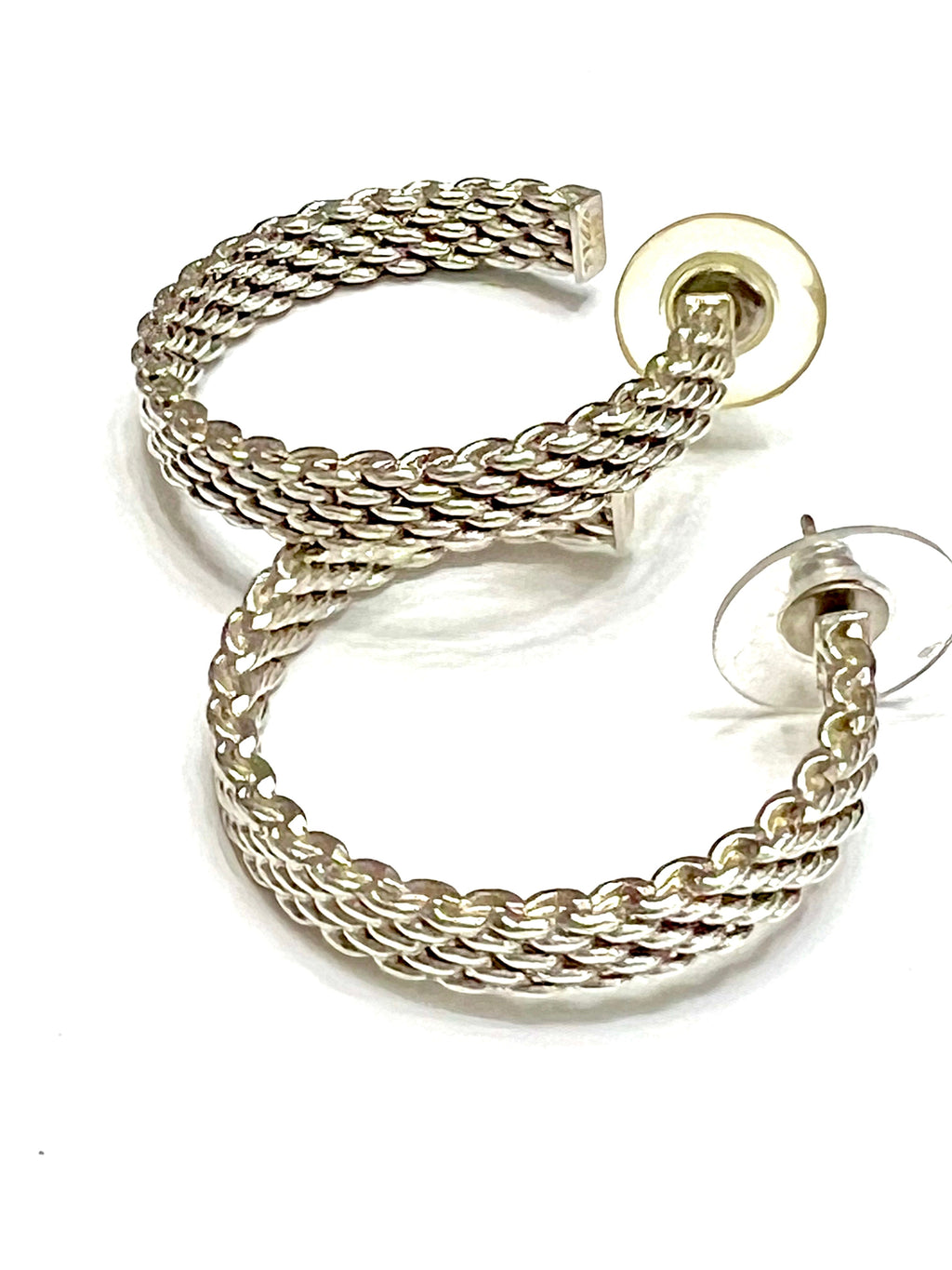 TIFFANY & CO. STERLING SILVER SOMERSET HOOP EARRINGS