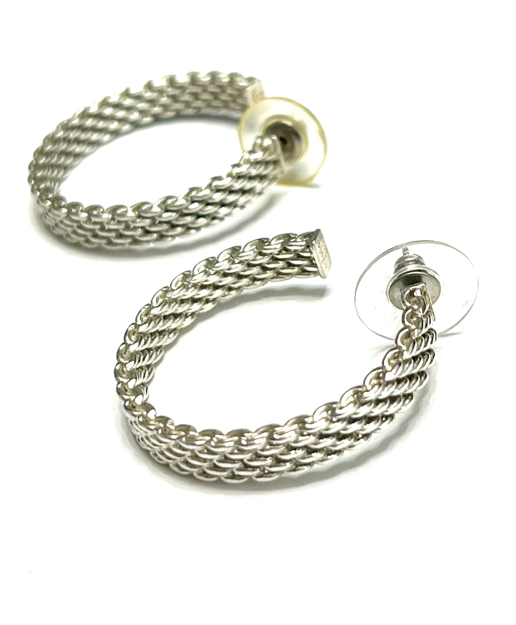 TIFFANY & CO. STERLING SILVER SOMERSET HOOP EARRINGS