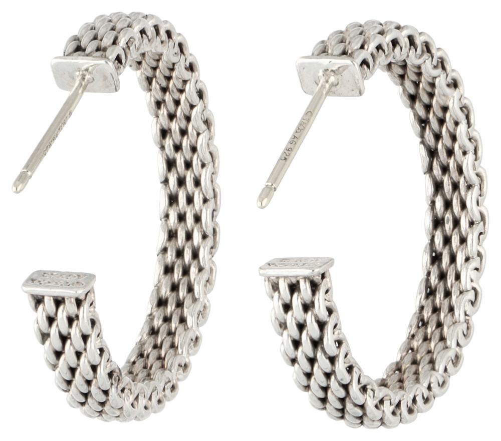 TIFFANY & CO. STERLING SILVER SOMERSET HOOP EARRINGS
