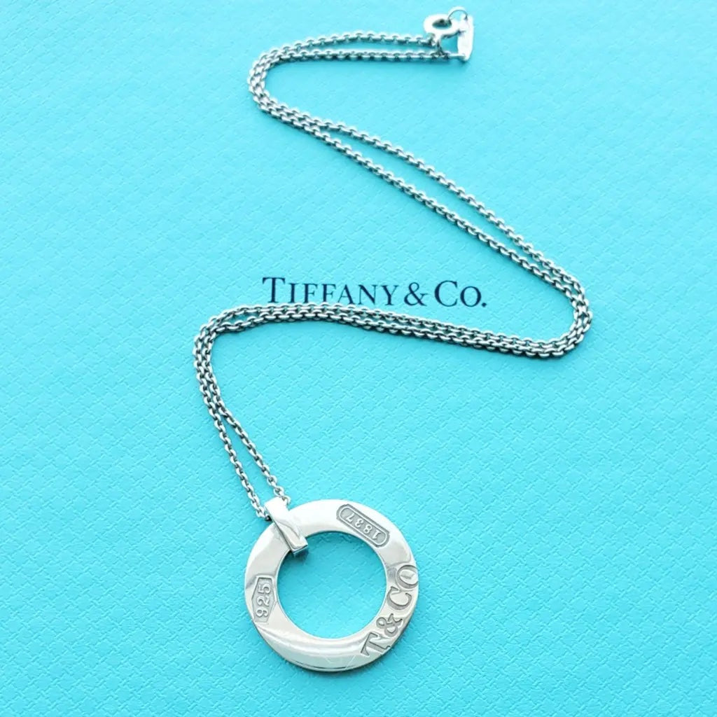 TIFFANY & CO. 1837 OPEN CIRCLE PENDENT STERLING SILVER NECKLACE