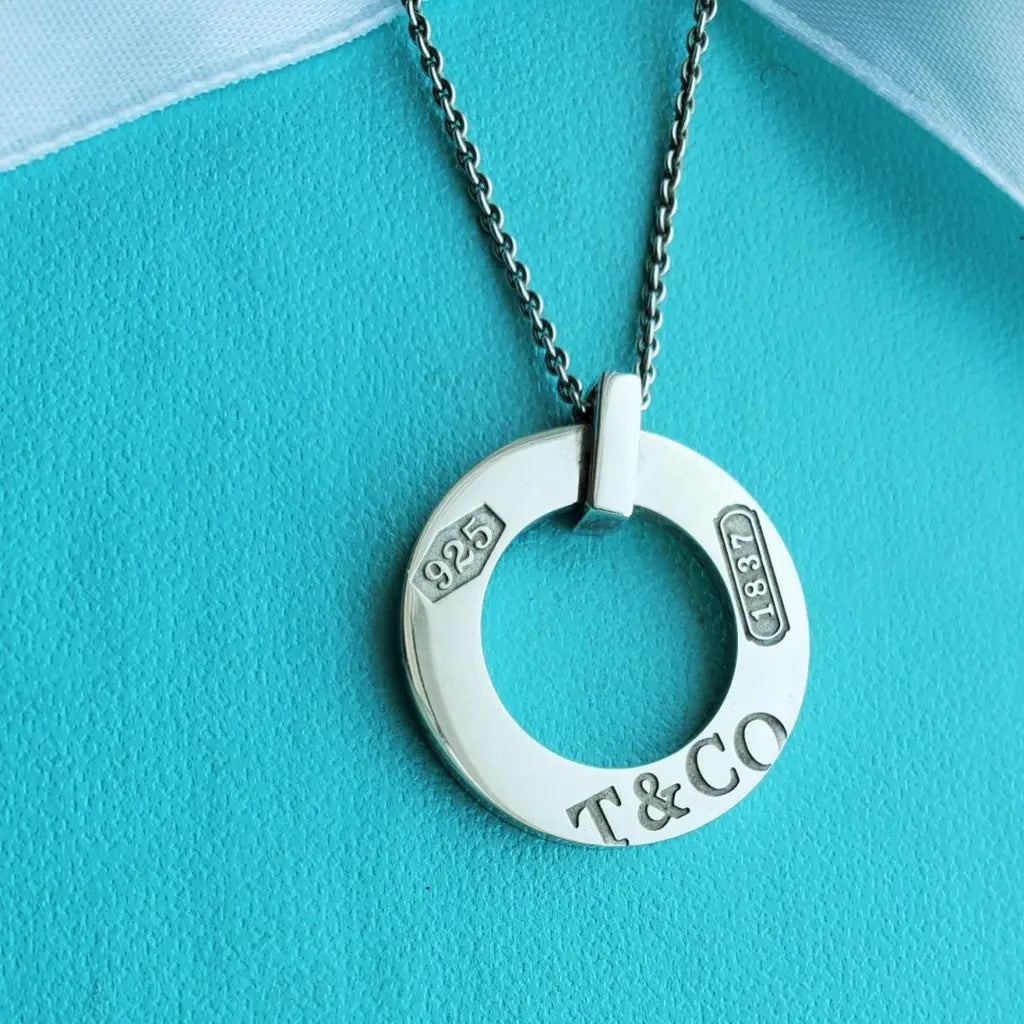 TIFFANY & CO. 1837 OPEN CIRCLE PENDENT STERLING SILVER NECKLACE
