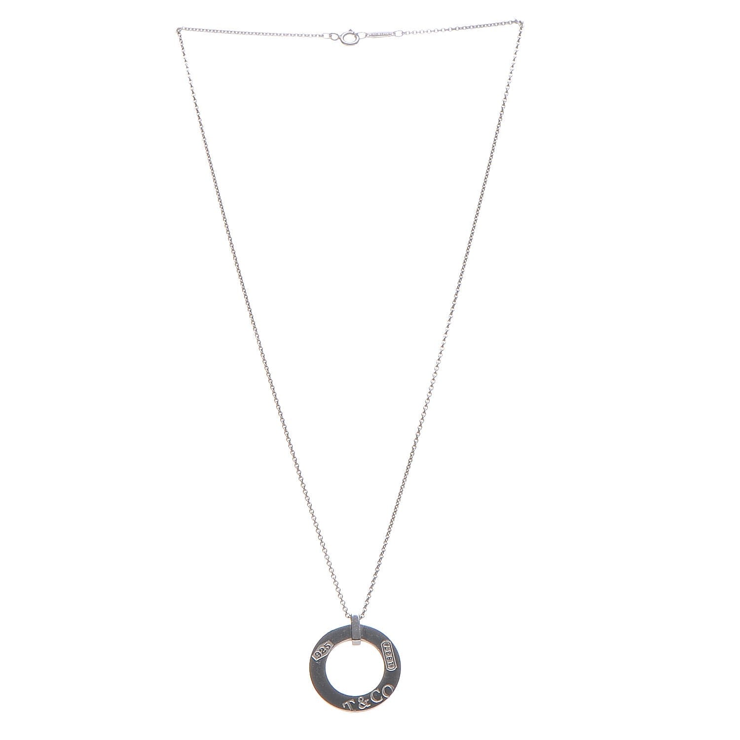 TIFFANY & CO. 1837 OPEN CIRCLE PENDENT STERLING SILVER NECKLACE