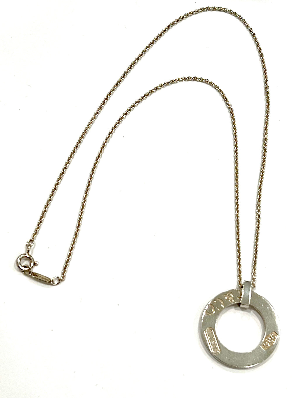 TIFFANY & CO. 1837 OPEN CIRCLE PENDENT STERLING SILVER NECKLACE