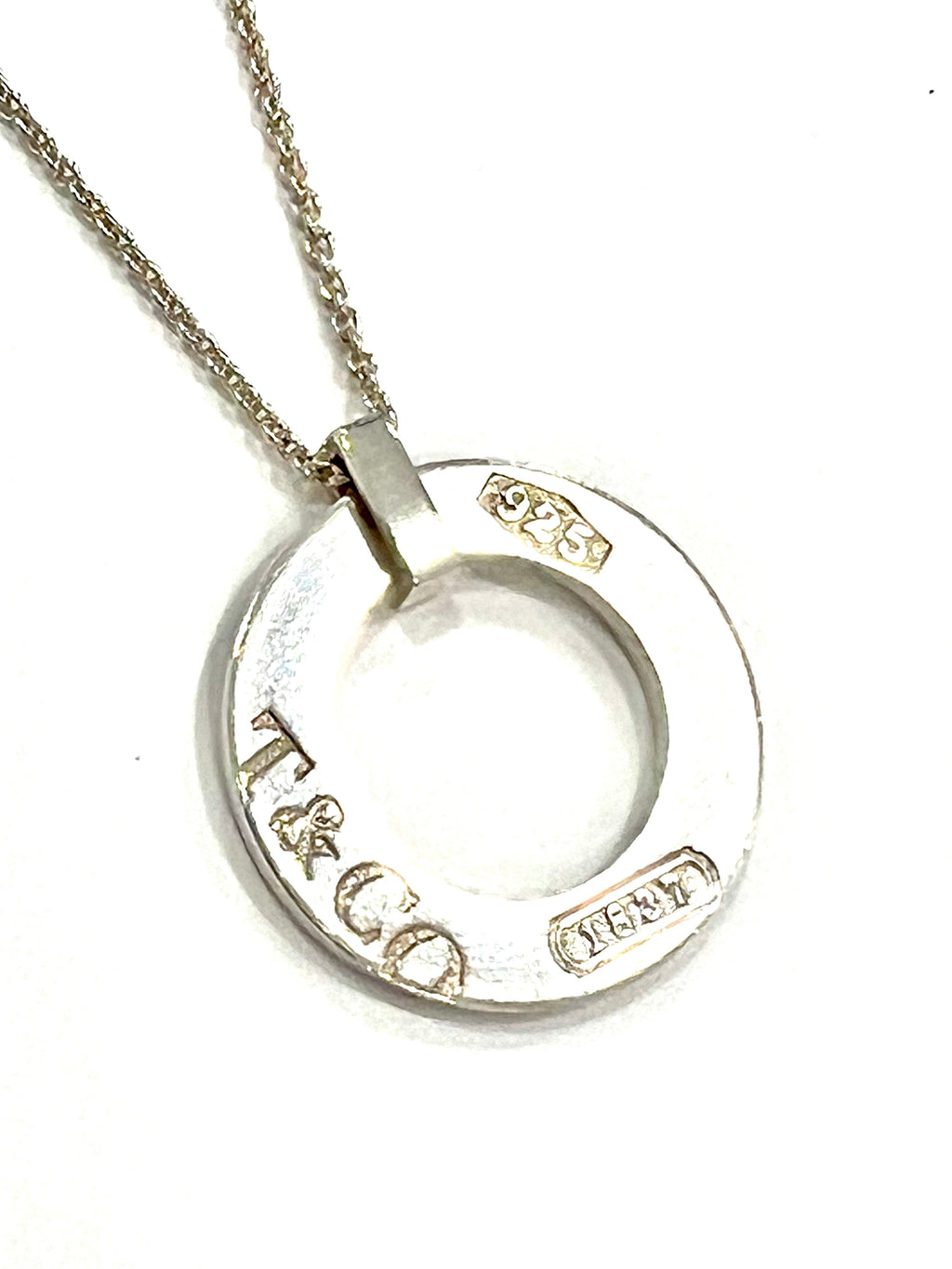 TIFFANY & CO. 1837 OPEN CIRCLE PENDENT STERLING SILVER NECKLACE