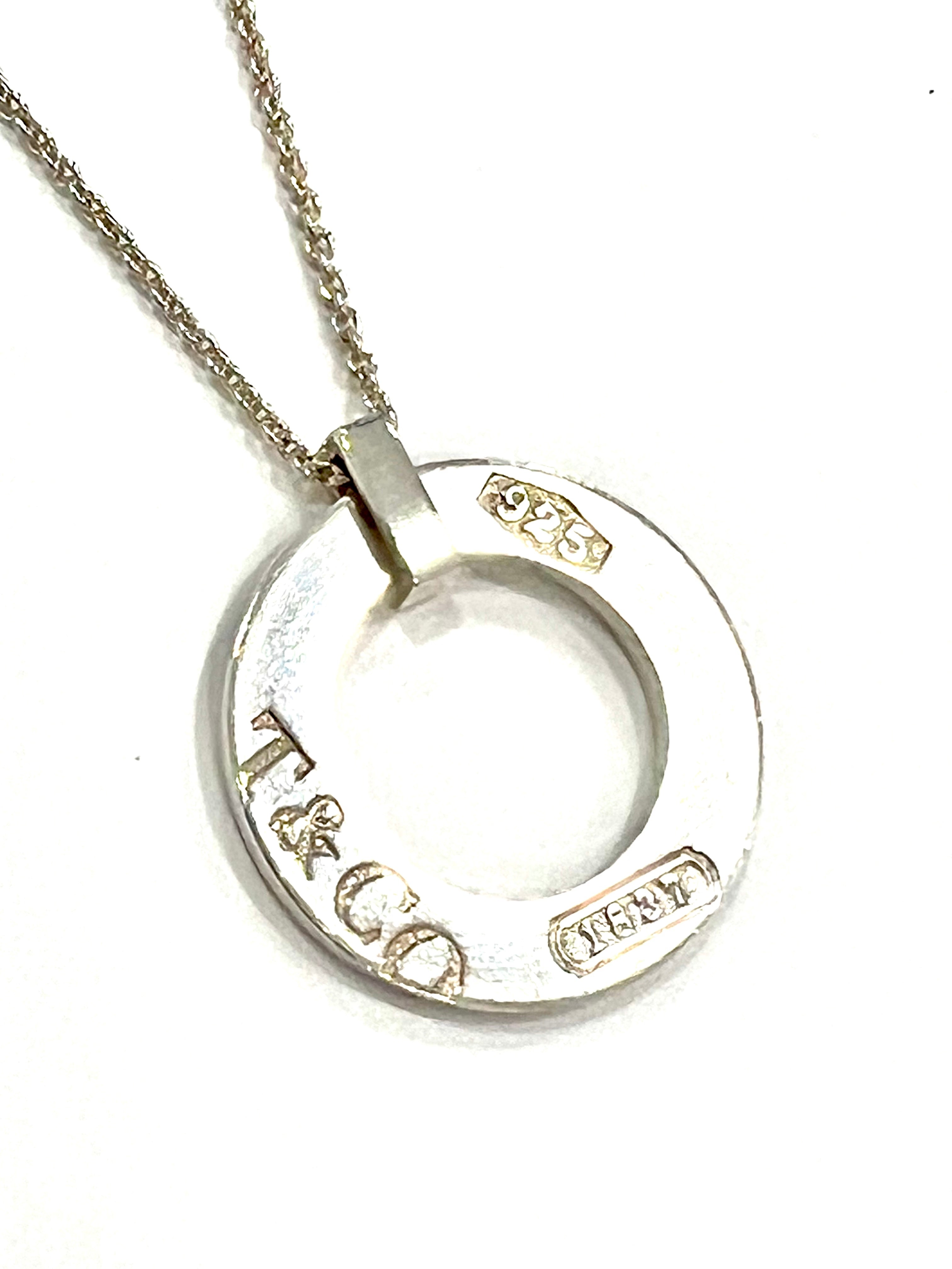 TIFFANY & CO. 1837 OPEN CIRCLE PENDENT STERLING SILVER NECKLACE