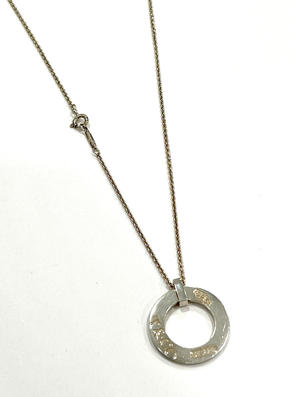 TIFFANY & CO. 1837 OPEN CIRCLE PENDENT STERLING SILVER NECKLACE