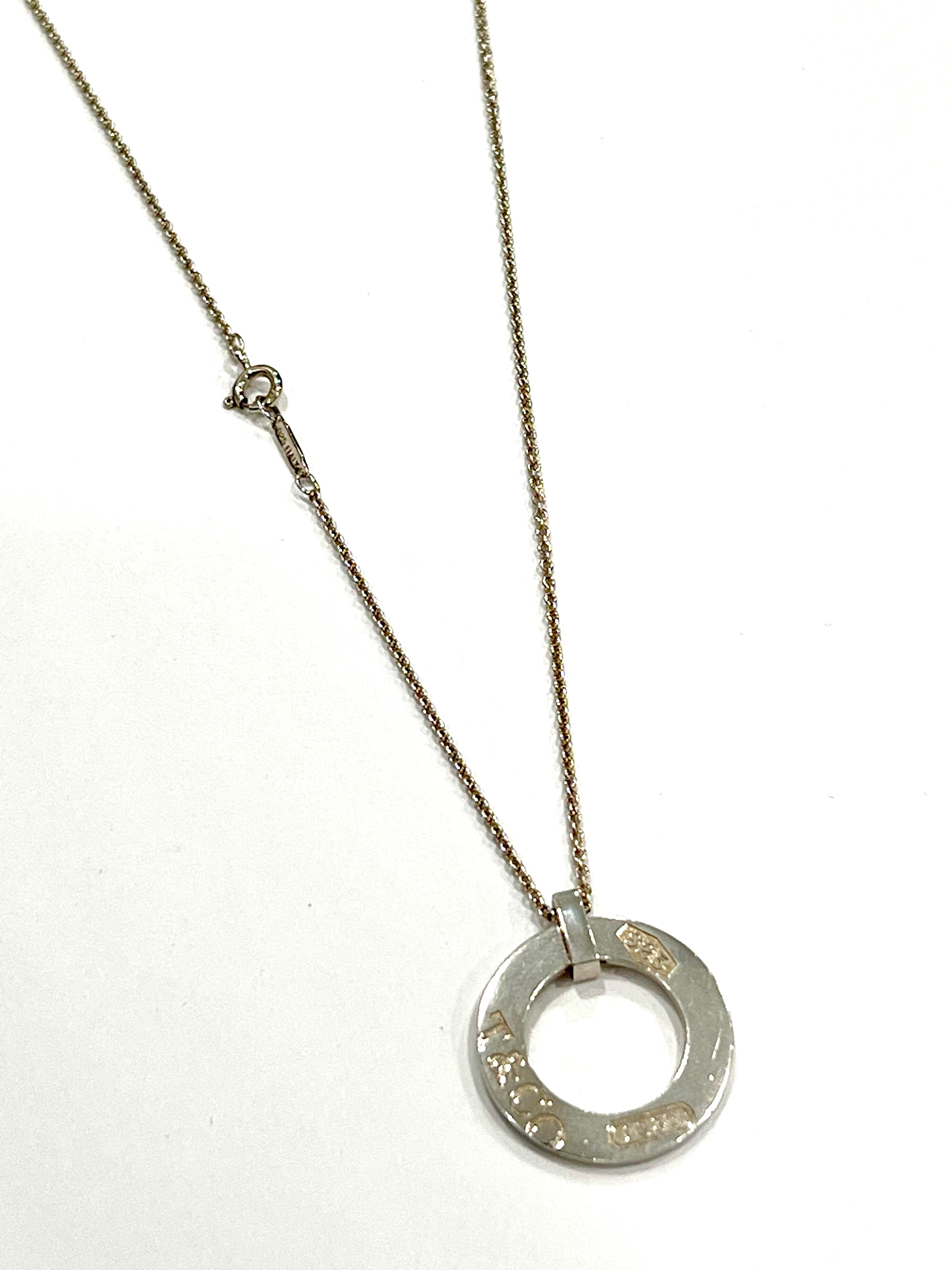 TIFFANY & CO. 1837 OPEN CIRCLE PENDENT STERLING SILVER NECKLACE