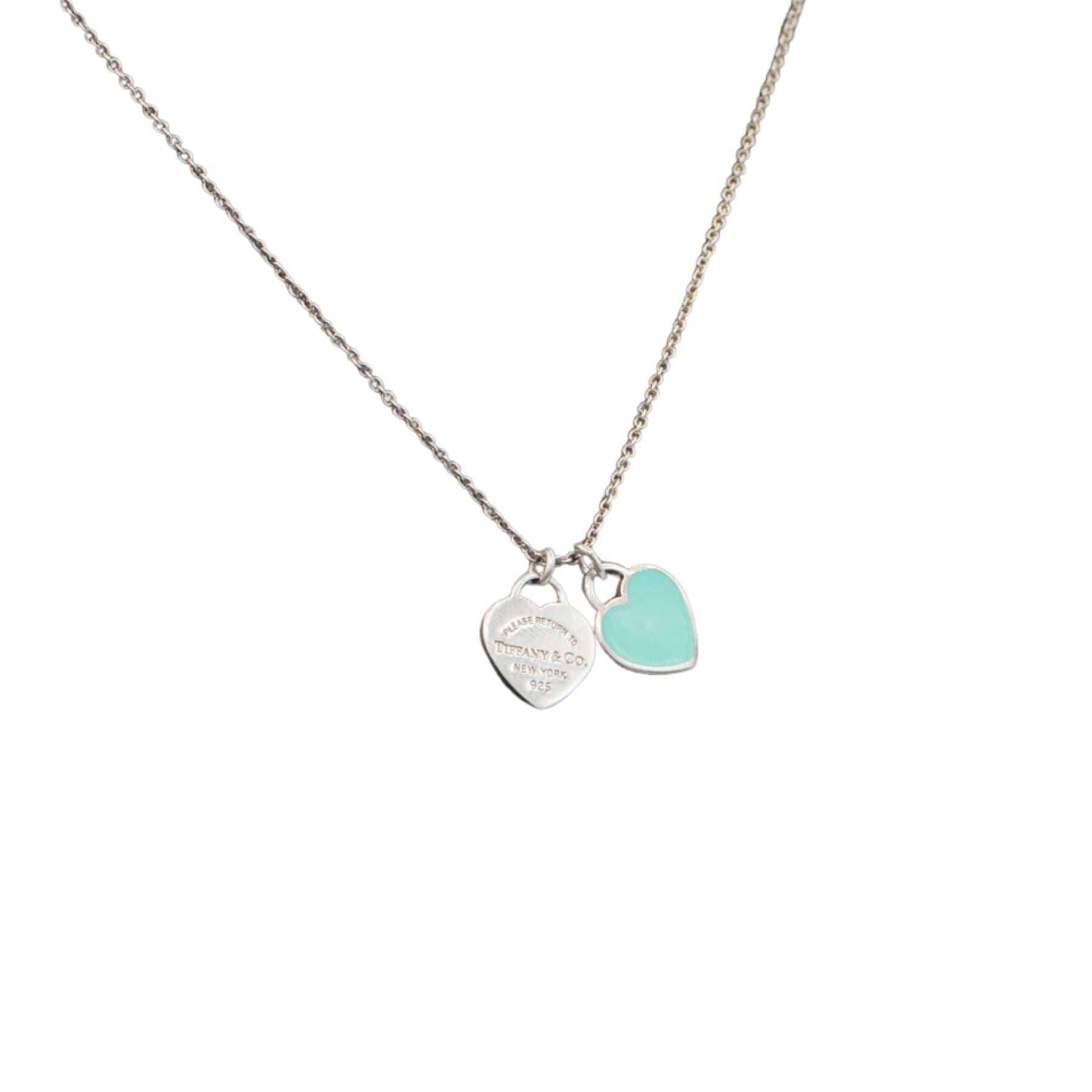 Tiffany & Co. Double Heart Tag Necklace