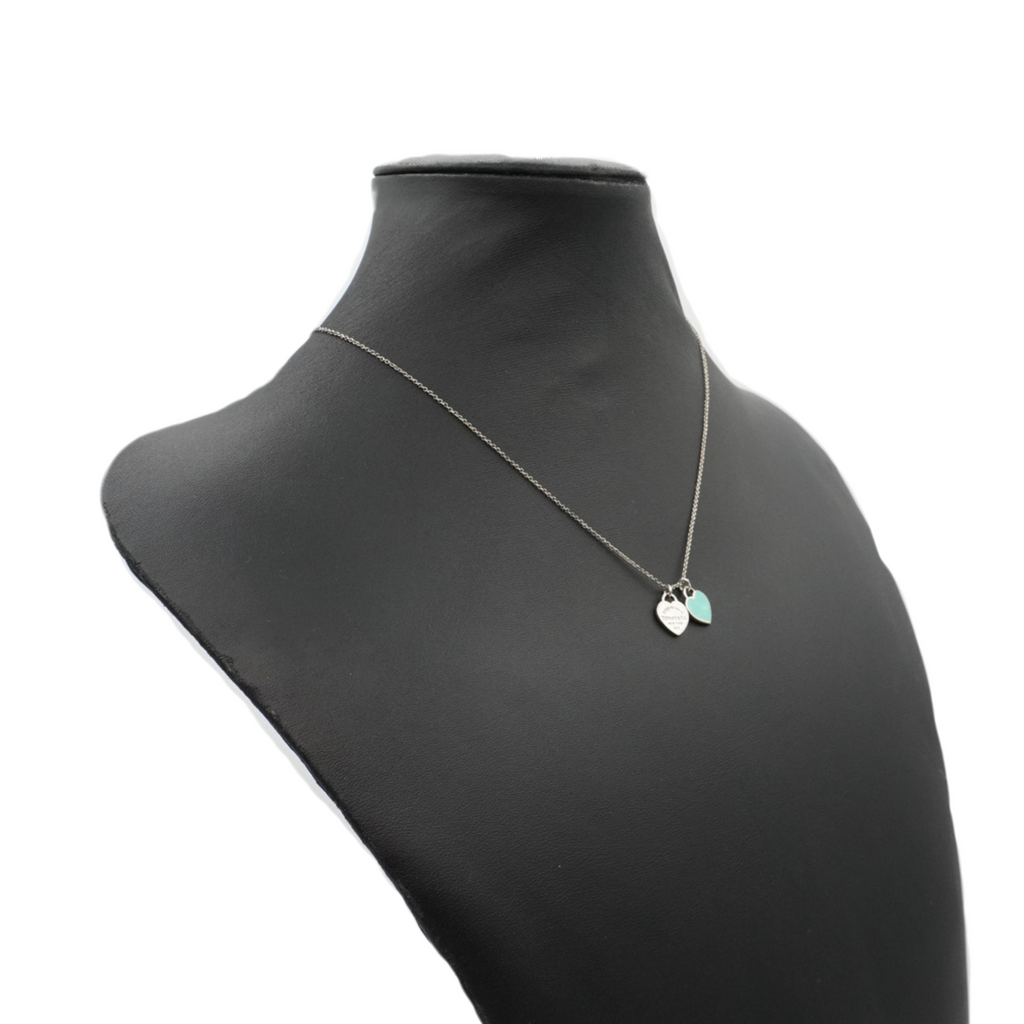 Tiffany & Co. Double Heart Tag Necklace