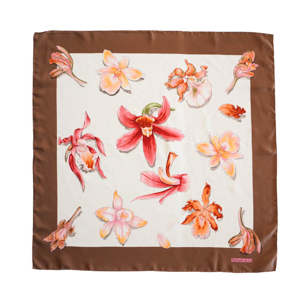 Tiffany & Co. 'Orchirds' Silk Scarf