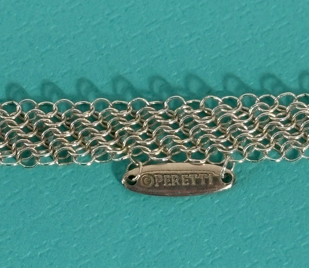 TIFFANY & CO. ELSA PERETTI OPEN HEART MESH NECKLACE